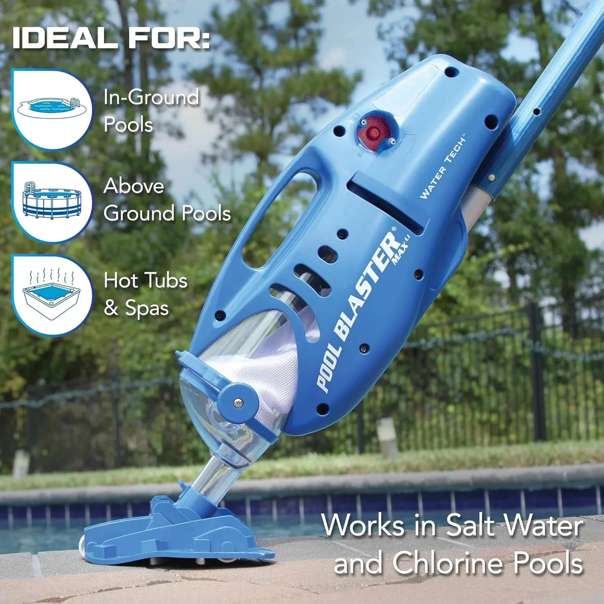 POOL BLASTER Max Cordless Pool Vacuum for Deep Cleaning & Strong Suction, Handheld Rechargeable Swimming Pool Cleaner for Inground and Above Ground Pools, Hoseless Pool Vac by Water Tech - image 12