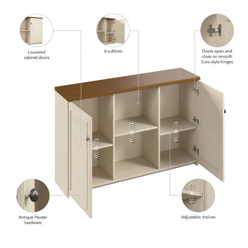 Bush Furniture Fairview Accent Cabinet Featuring Doors and Shelves - image 11