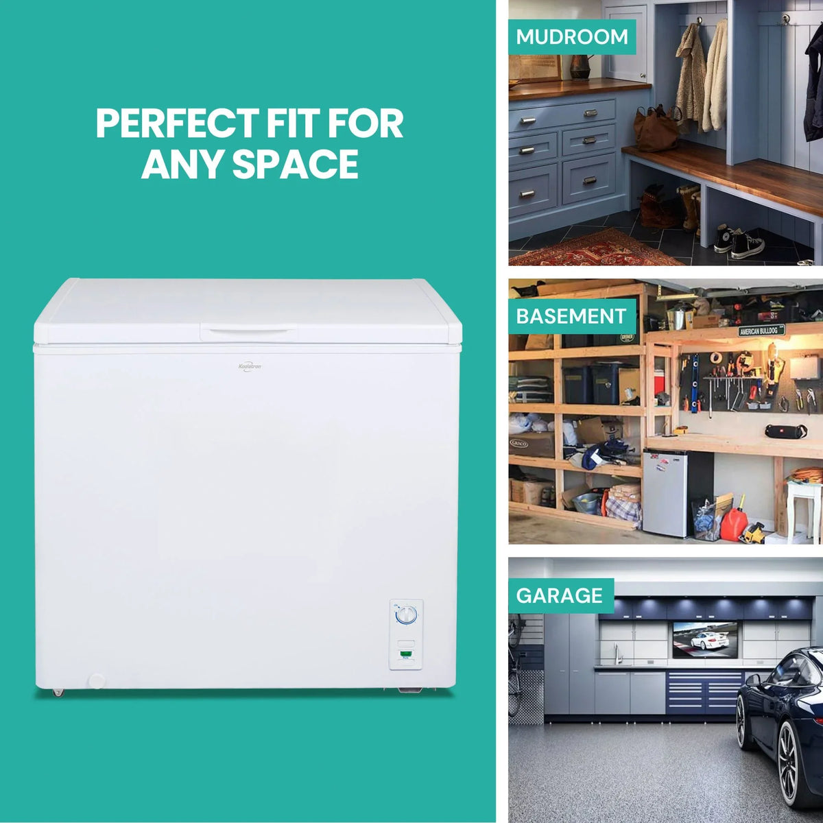 Koolatron Large Chest Freezer, 7.0 cu ft (195L),Manual Defrost Deep Freeze, Storage Basket, Space-Saving Flat Back, Stay-Open Lid, Front-Access Drain, White - image 7