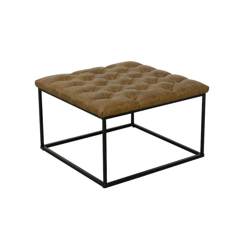 HomePop Draper Square Upholstered Cocktail Ottoman with Button-Tufted Top - image 8