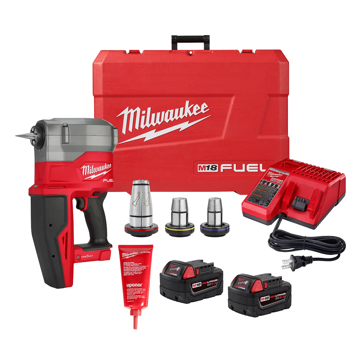 Milwaukee Tool M18 FUEL 2" ProPEX Expander Kit w/ ONE-KEY with 1 1/4"-2" Expander Heads - image 1
