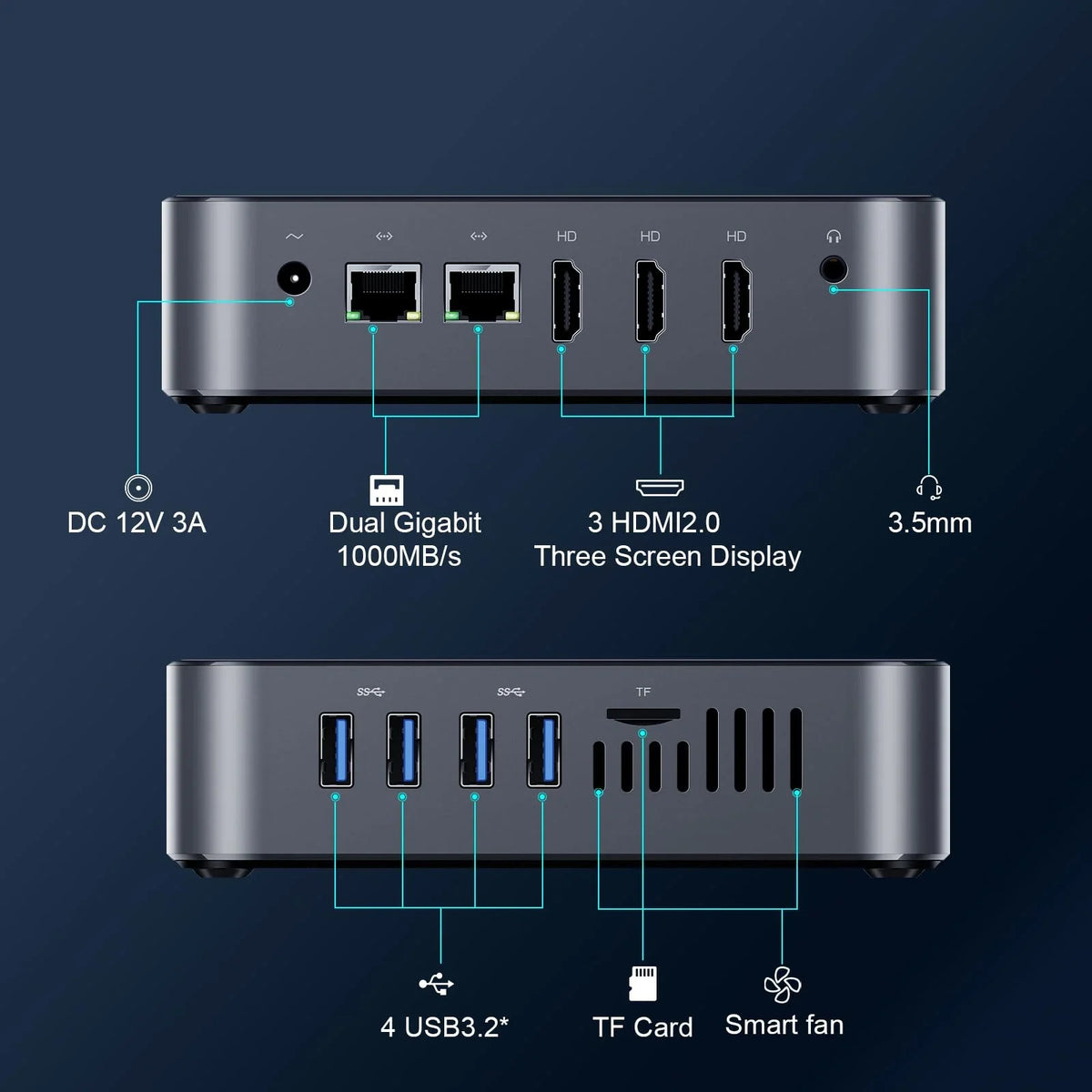 DreamQuest Mini Desktop Computer Windows 11 Pro Preinstalled - image 3