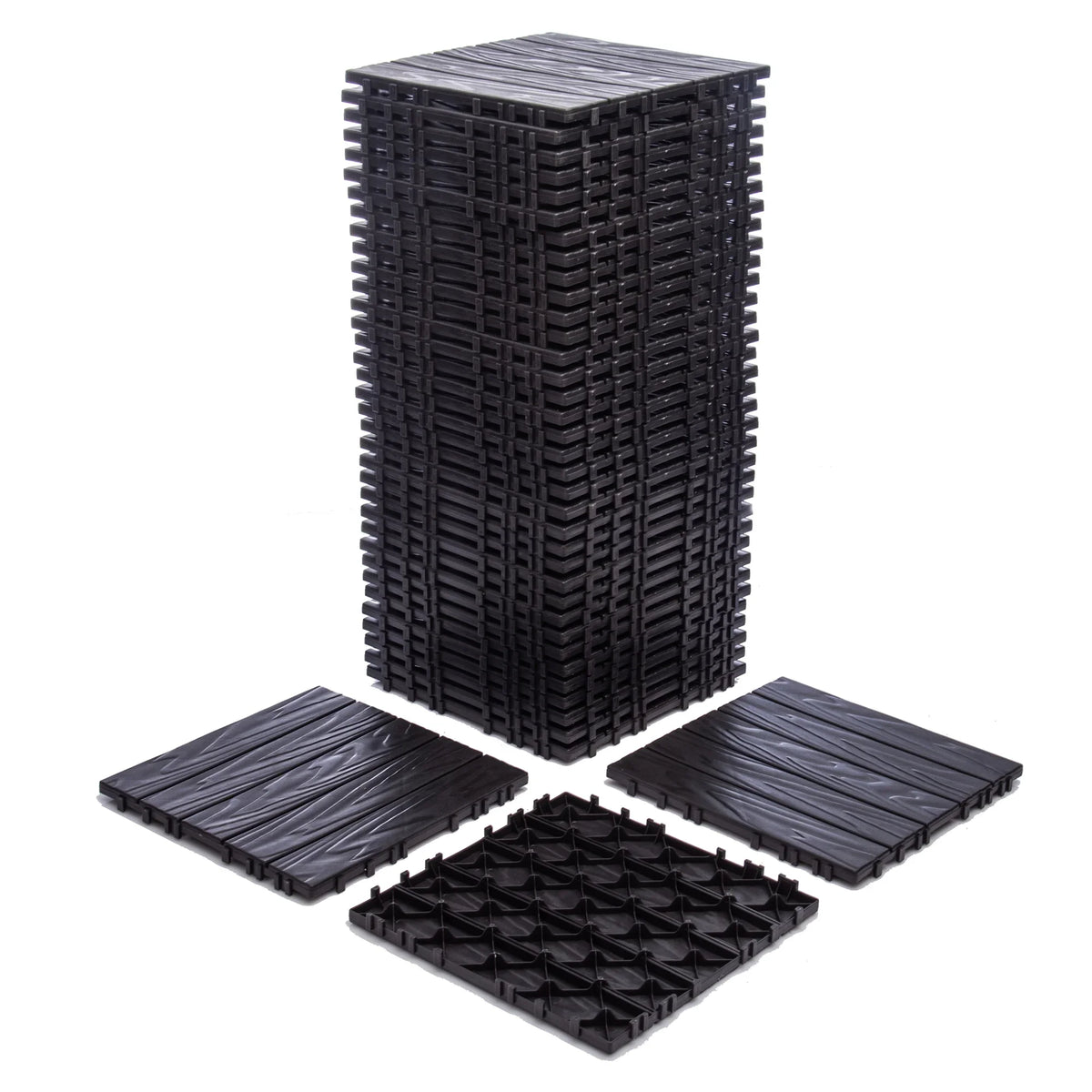 76 - Pack Plastic Interlocking Deck Tiles - 68.80 Sq.ft Outdoor Plastic Flooring Super Durable & Waterproof All - image 4