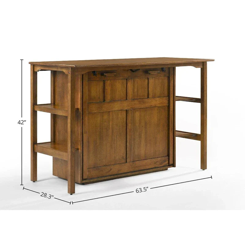 Murphy Desk Bed with Built In Shelves USB Charging and Foldable Design - image 3