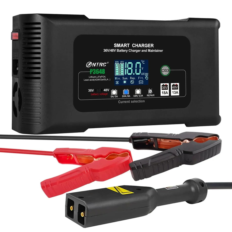 36 Volt Golf cart Charger 18-Amp Smart Charger, Car Battery Charger,Trickle Charger,36V,18-Amp and 48V,13-Amp,Lithium,LiFePO4,Lead-Acid AGM/Gel/SLA.Battery Charger, for EZGO TXT,Car, Boat. - image 1