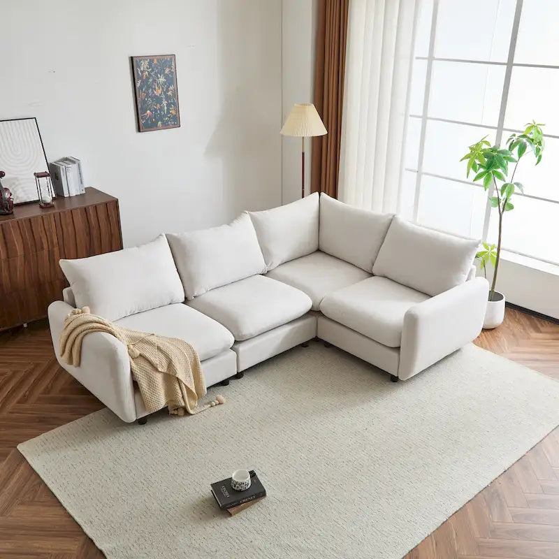 Christopher Knight Home - Evelyn Contemporary Modular L-Shaped Upholstered Sectional Sofa - image 5