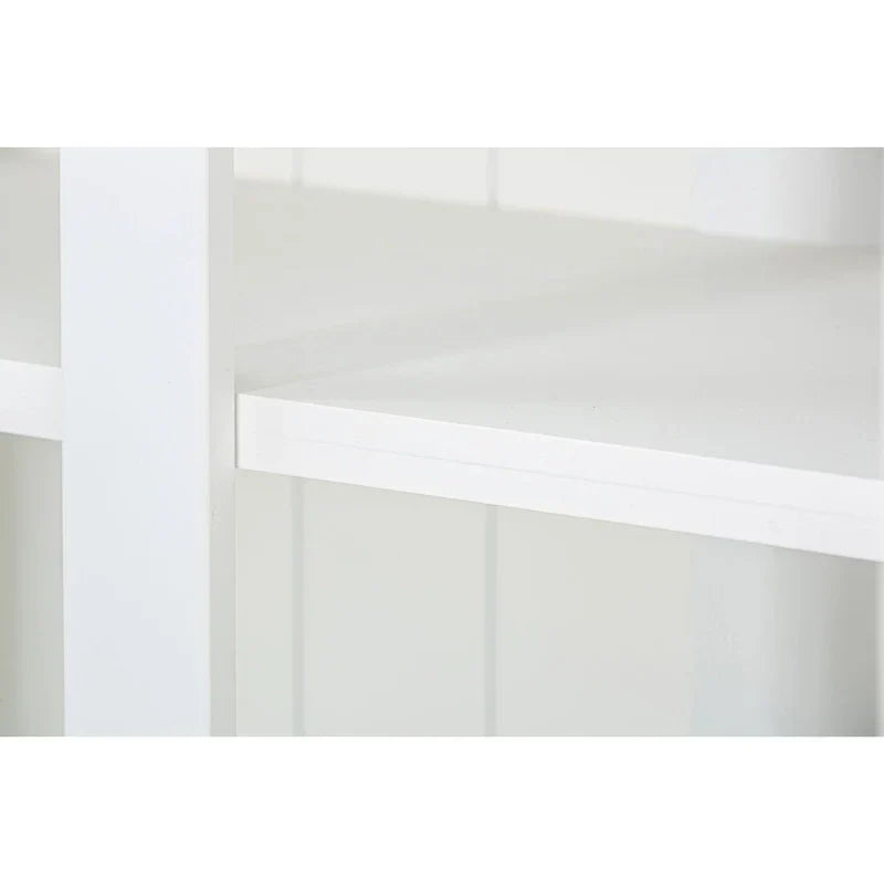 75.25-Inch Tall Traditional Display Cabinet with Tempered Glass Double Doors – Perfect for Living Room, Kitchen, and Home - image 9