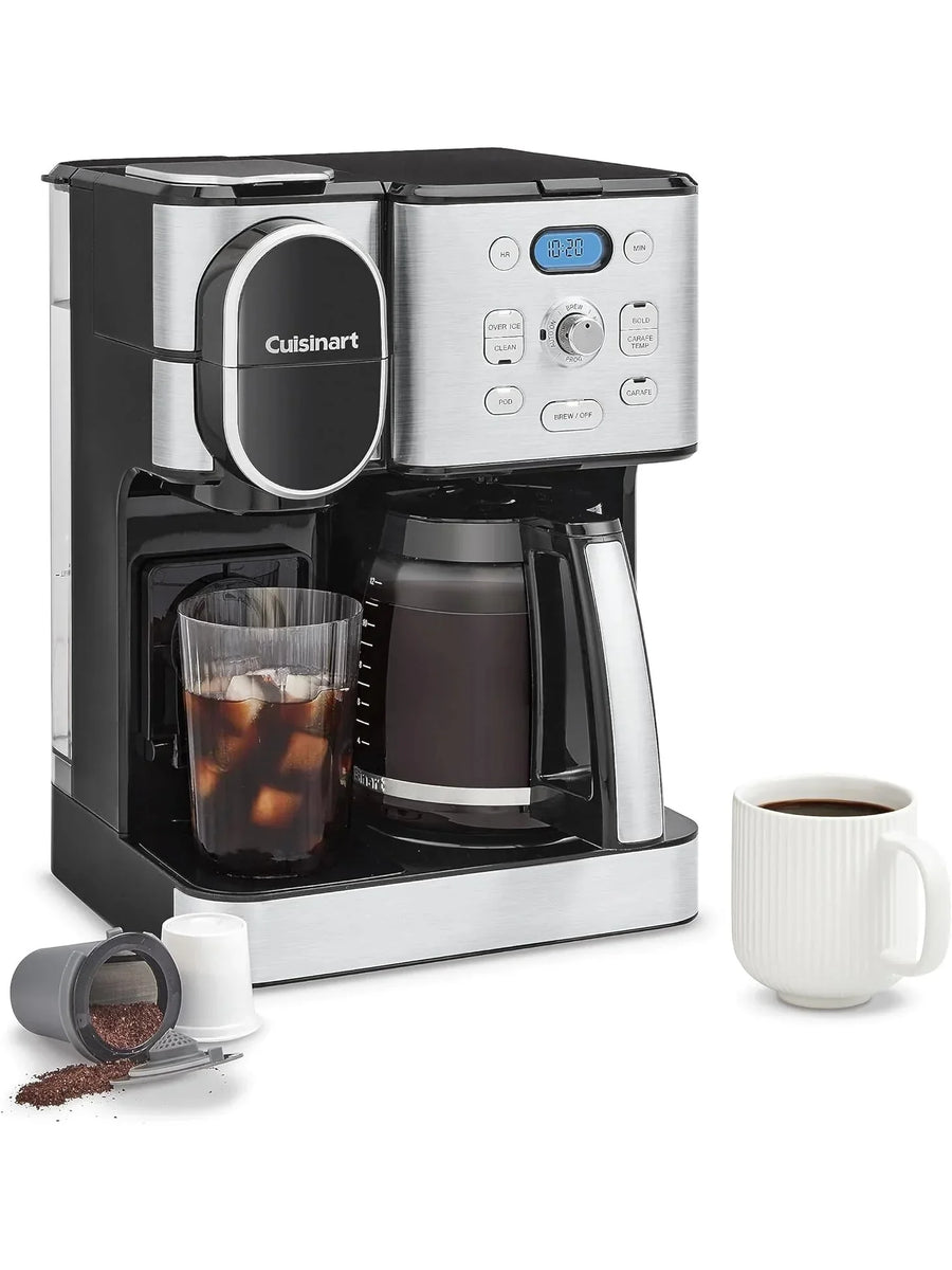 Cuisinart Coffee Maker, 12 Cup Glass Carafe, Automatic Hot & Iced Coffee Maker, Single Server Brewer, Stainless Steel, SS 16 - image 1