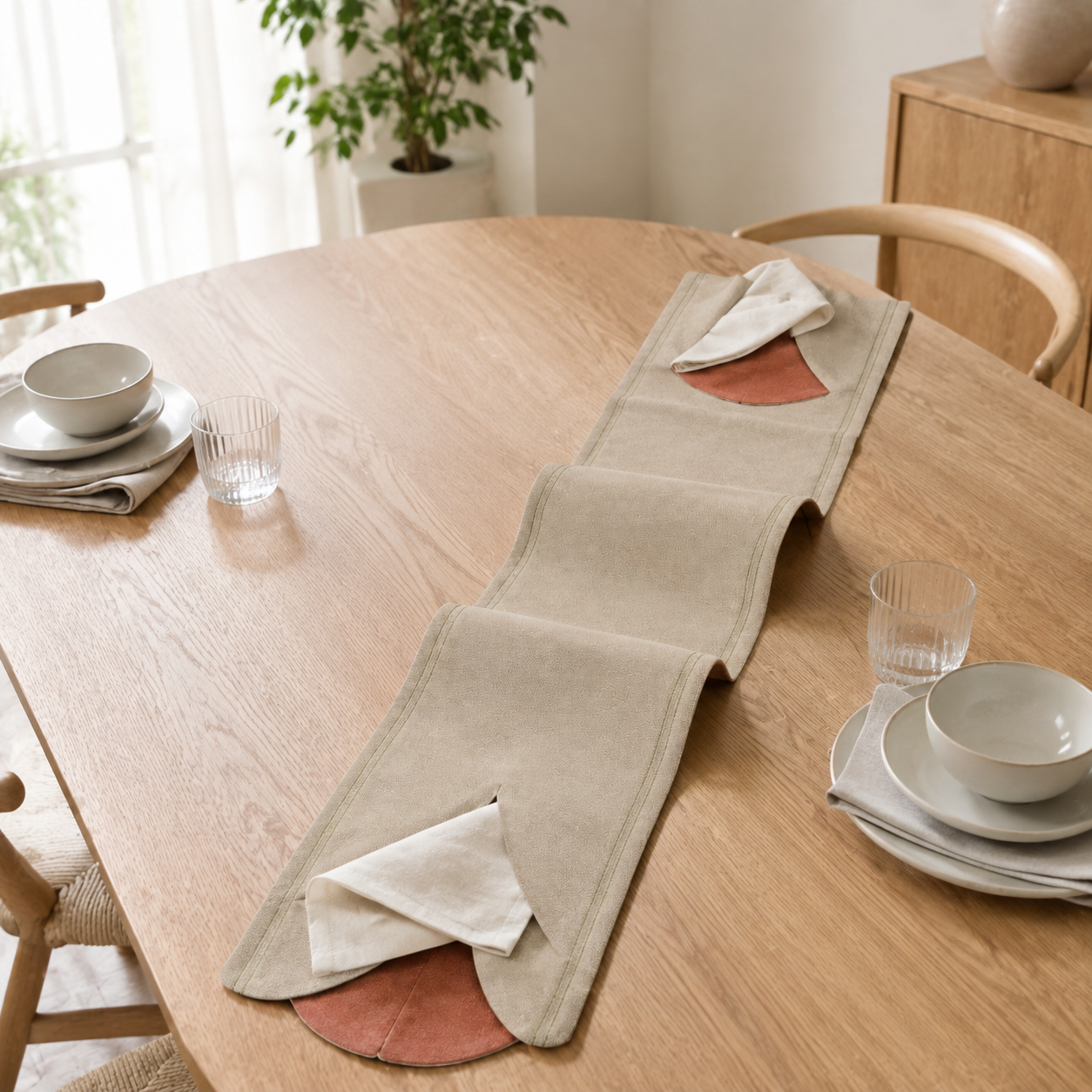 FoldBloom Reversible Table Runner