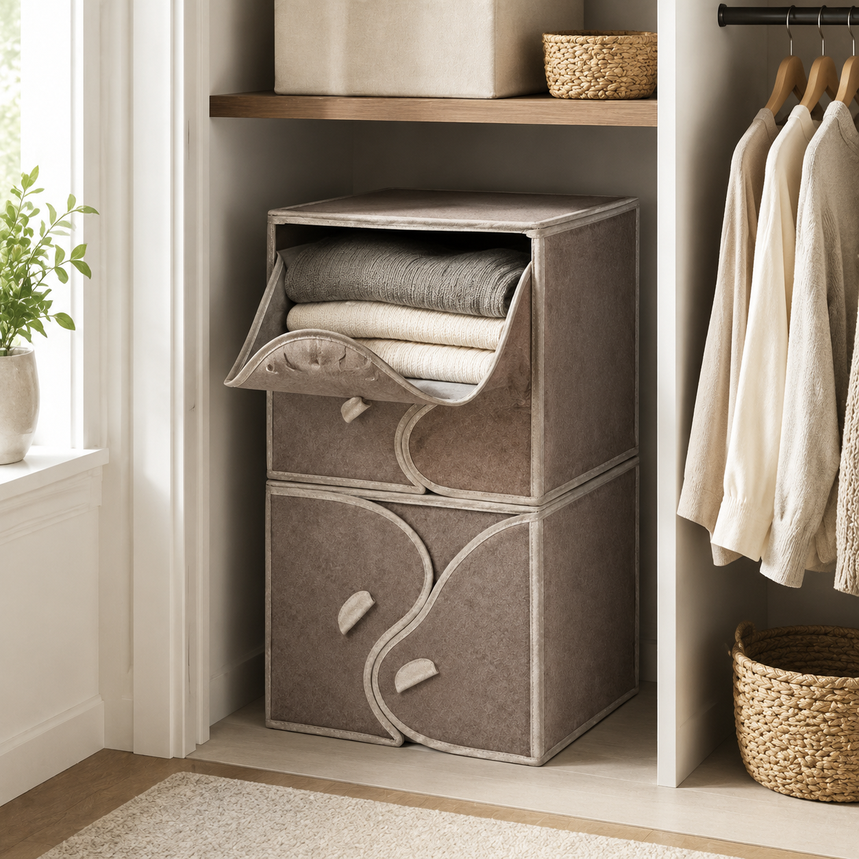 PetalStack Drop-Front Closet Cubby