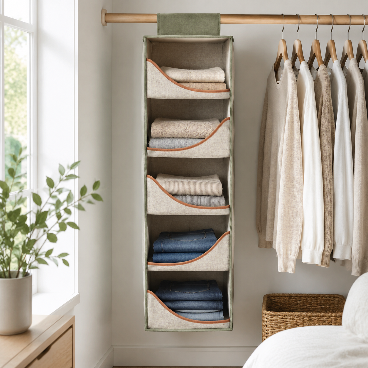 LoopFold Crescent-Shelf Hanging Organizer