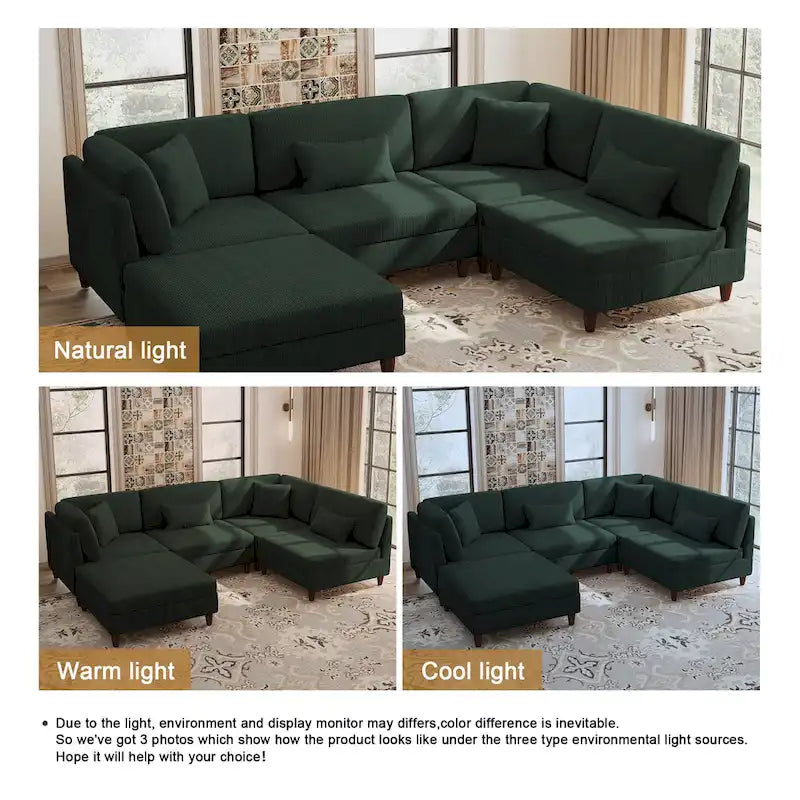 Modular Sectional Sofa with Ottoman and Configurable Design - image 34