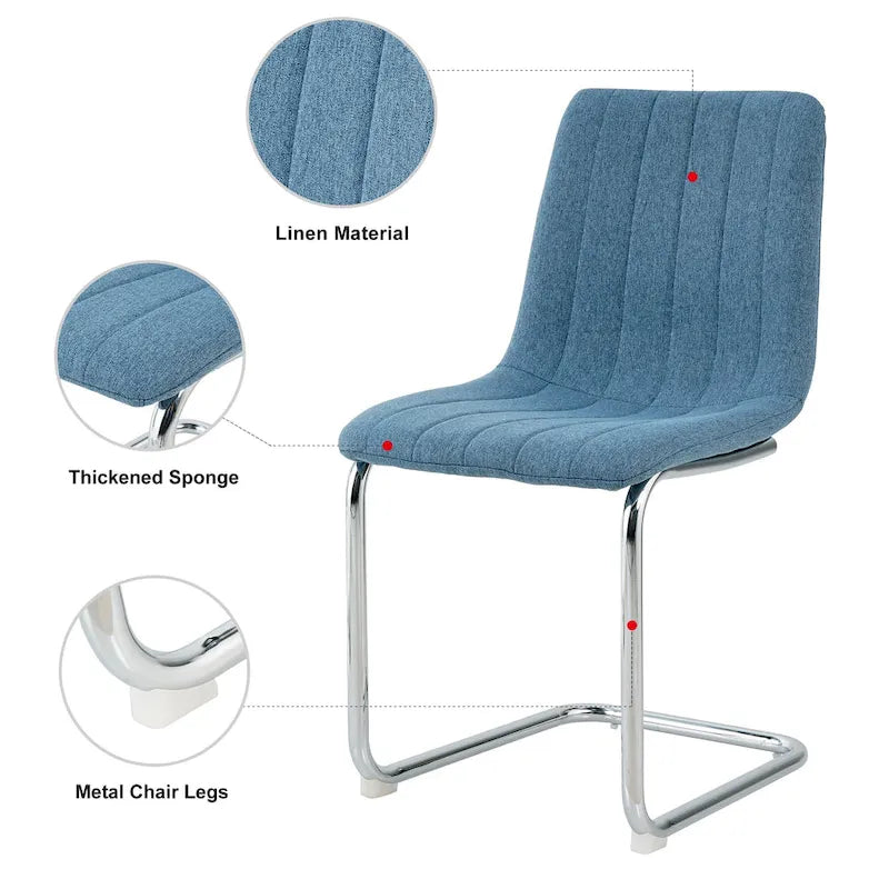 4-Piece Modern Dining Chair Set with Metal Legs - image 9