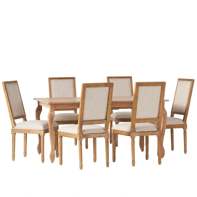 7-Piece French Country Dining Set with Butterfly Leaf Extension - image 36
