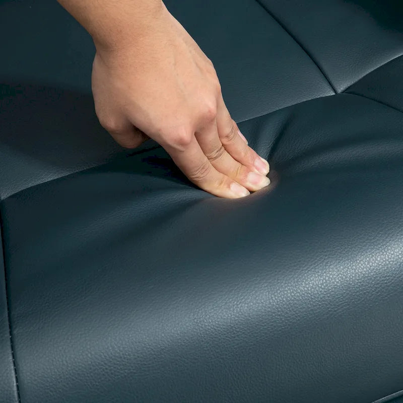 HomCom Faux Leather Adjustable Manual Swivel Base Recliner Chair with Comfortable and Relaxing Footrest - image 14