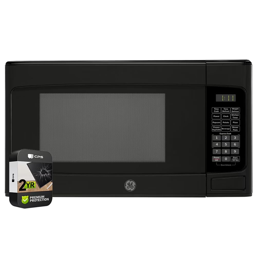 GE GCST11N1WSS 1.1 cu. ft. Countertop Microwave Oven 950 Watts Stainless Steel Bundle with 2 YR CPS Enhanced Protection Pack - image 3