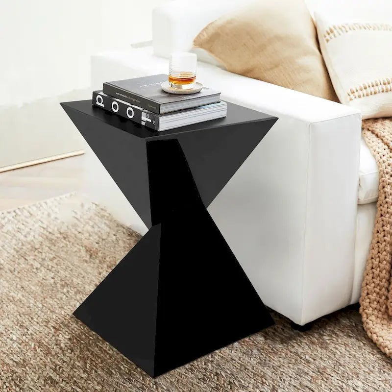 Contemporary Acrylic Accent End Table for Outdoor Use - Dimensions: 18.11"H x 12.6"W x 12.6"L - image 5