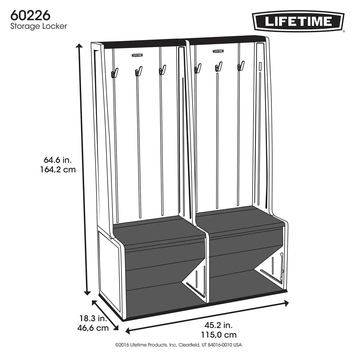 Lifetime Home and Garage Polyethylene Storage Locker, Freestanding for Adults and Children (60226) - image 10