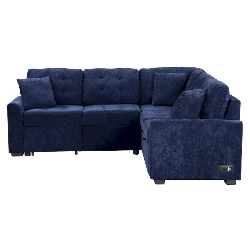 Roomfitters L-Shaped Pull-Out Sofa Bed with Wheels, USB Ports, and Power Outlets – Versatile Sleeper Sofa for Ultimate Living Room Comfort - image 35