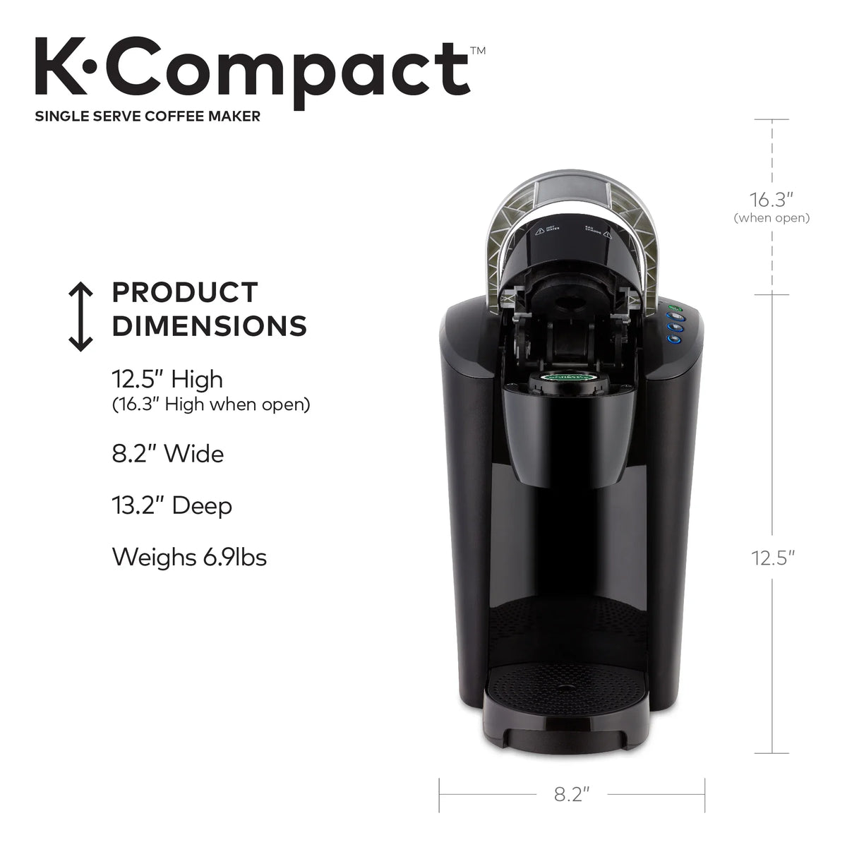 Keurig K-Compact Single-Serve K-Cup Pod Coffee Maker, Black - image 2
