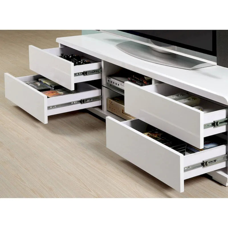 High Gloss Lacquer TV Stand with 4 Drawers - image 12