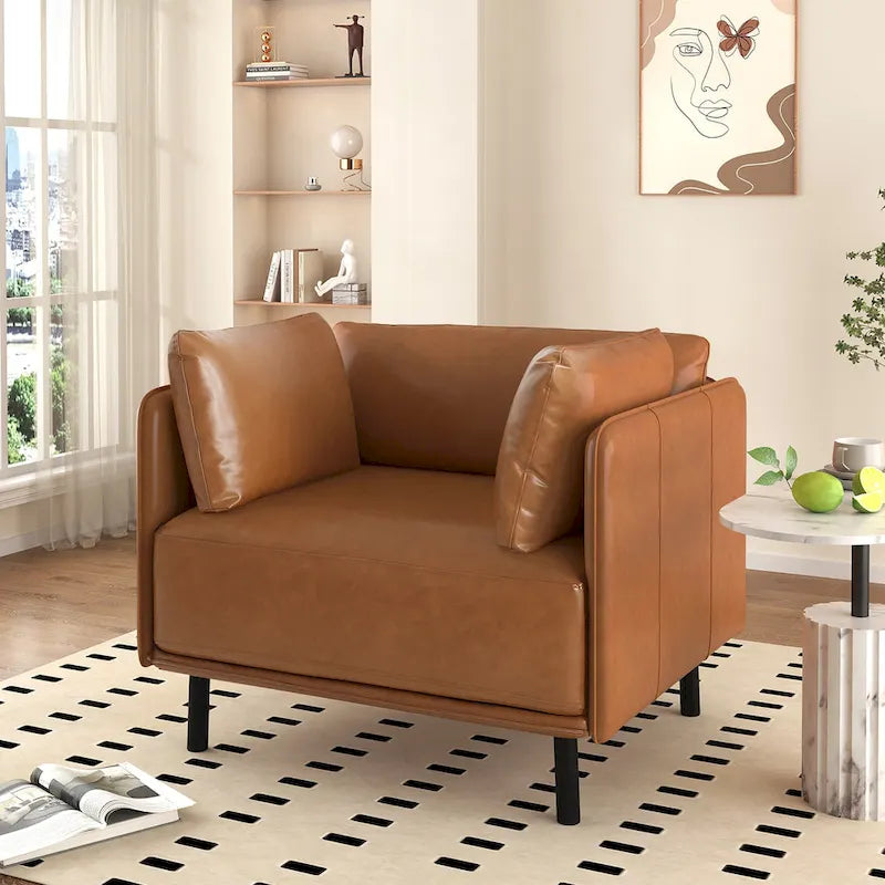 Christopher Knight Home Daphne Faux Leather Lounge Chair - image 1