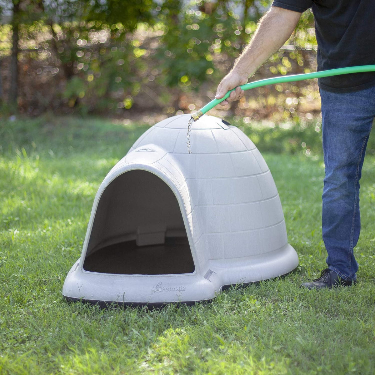 Petmate Indigo Dog House (Igloo Dog House, Made in USA with 90% Recycled Materials, All-Weather Protection Pet Shelter) for XL Dogs -90 to 125 pounds, Made in USA - image 13