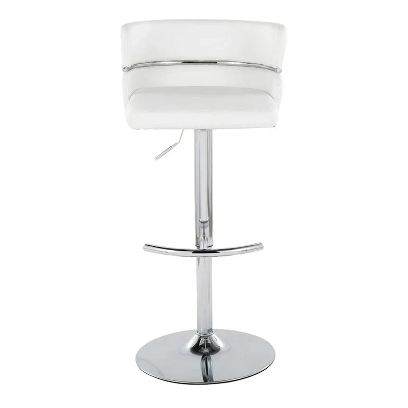 Set of 2 Silver Orchid Lena Adjustable Bar Stools with Rounded T Footrest - image 30