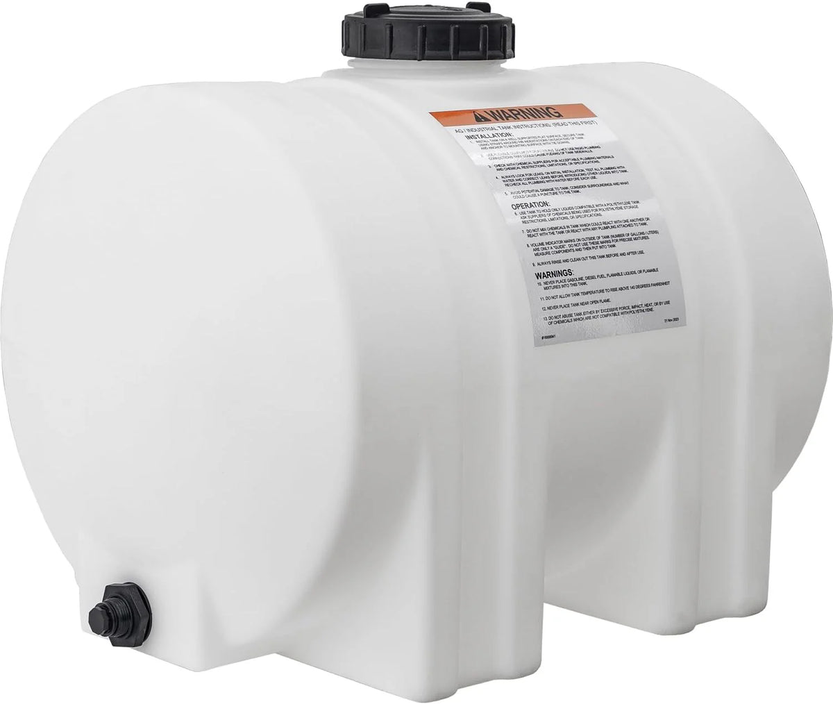 Horizontal Polyethylene Reservoir Water Tank with Legs, 550 Gallon, Made in the USA, Poly Tank for Water and Non-Flammable Liquids, Rust and Corrosion Proof - image 4
