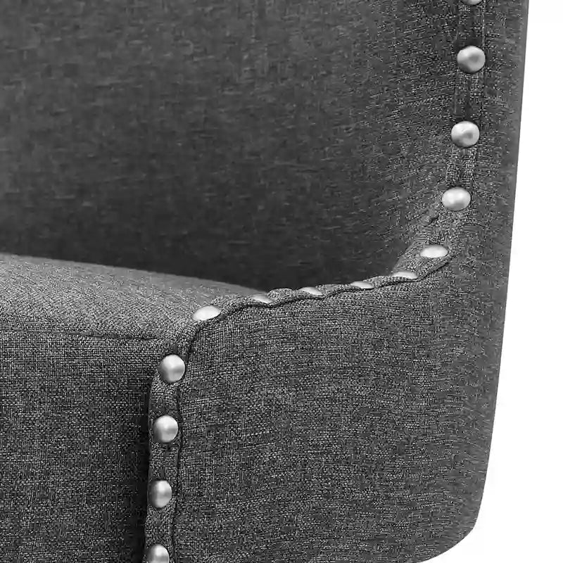 LUE BONA Set of 4 Mid-Century Modern 26-Inch Swivel Counter Stools with Faux Leather and Fabric Upholstery for Kitchen Island - image 29