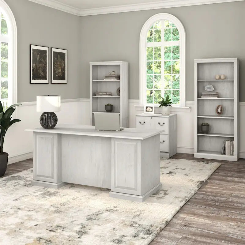 Saratoga Executive Desk with Drawers and Storage by Bush Furniture - image 3