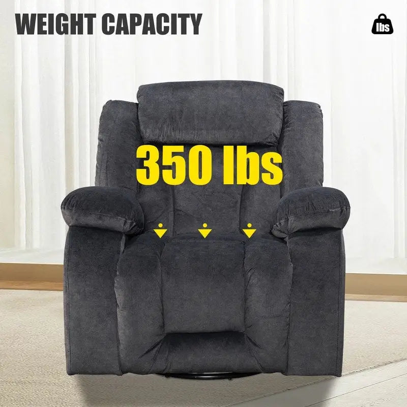 Upholstered Recliner with Rocking and Swiveling Features - image 23