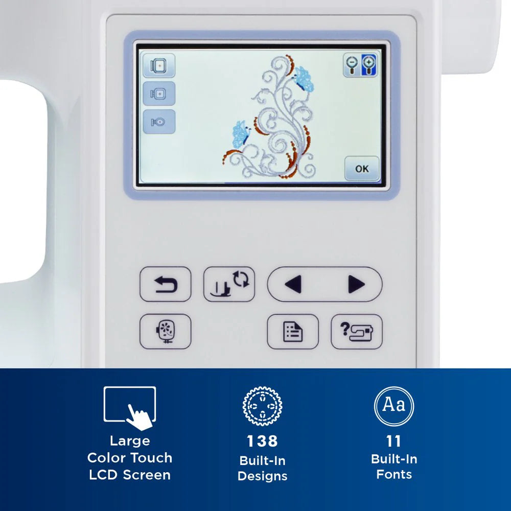 Brother PE800 Computerized Embroidery Machine, 5′′x7′′ Area, LCD Screen, 138 Designs, USB, 11 Fonts - image 3