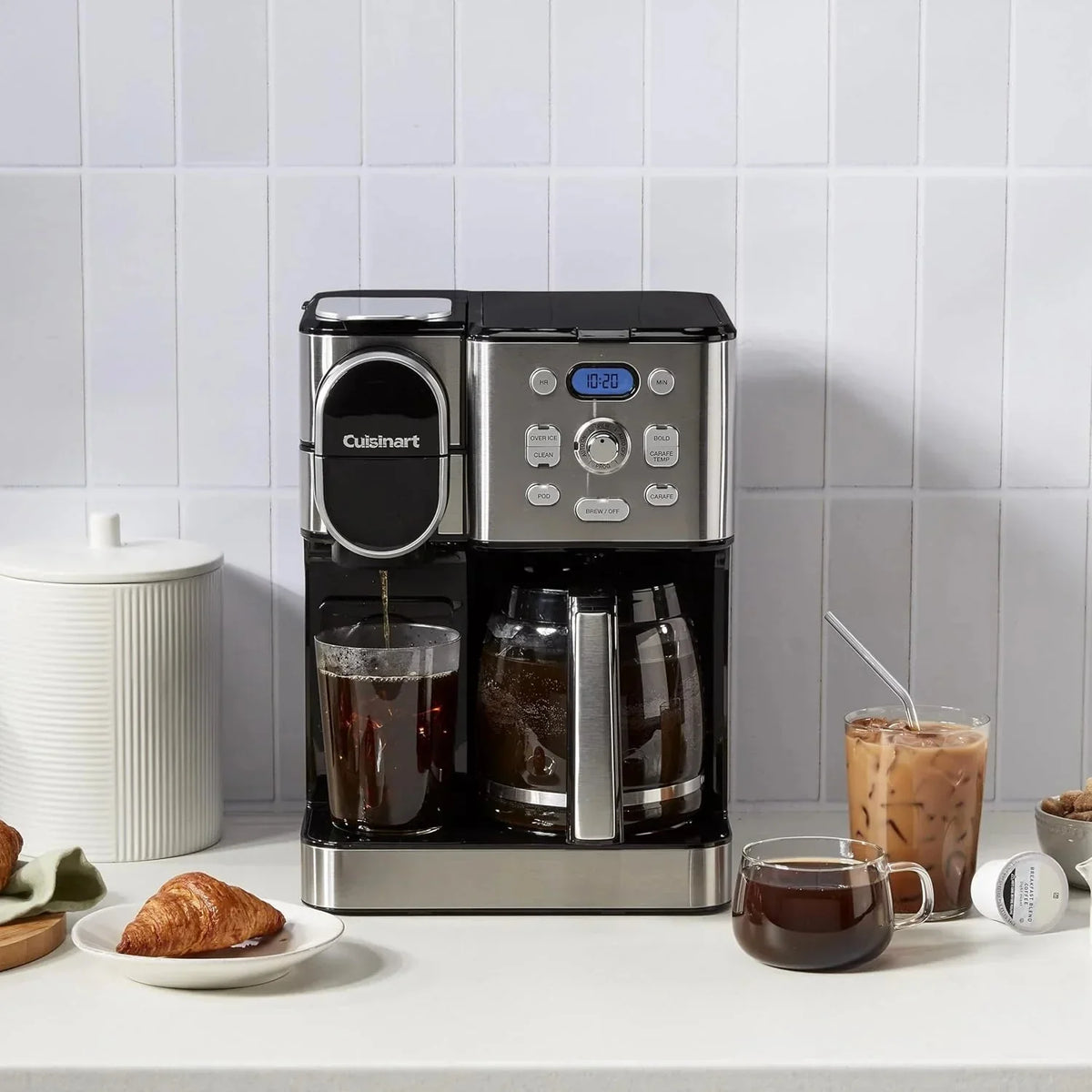 Cuisinart Coffee Maker, 12 Cup Glass Carafe, Automatic Hot & Iced Coffee Maker, Single Server Brewer, Stainless Steel, SS 16 - image 3