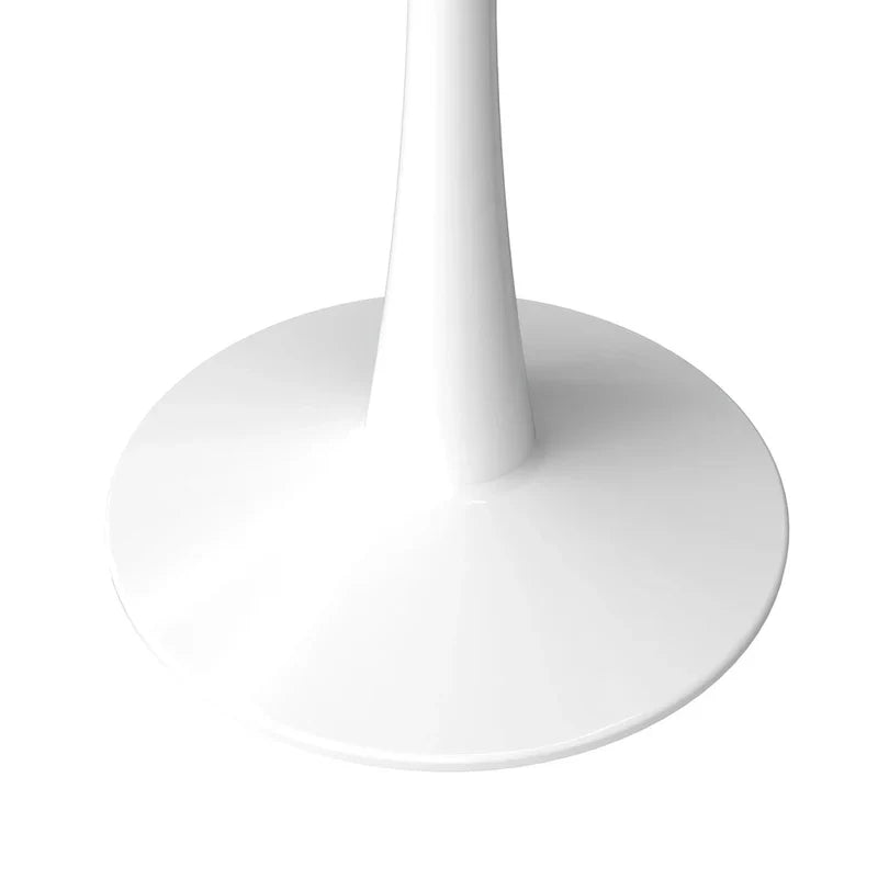 Bristol 35-Inch Round Dining Table for 4 with Sintered Stone Top and White Stainless Steel Pedestal Base - image 19