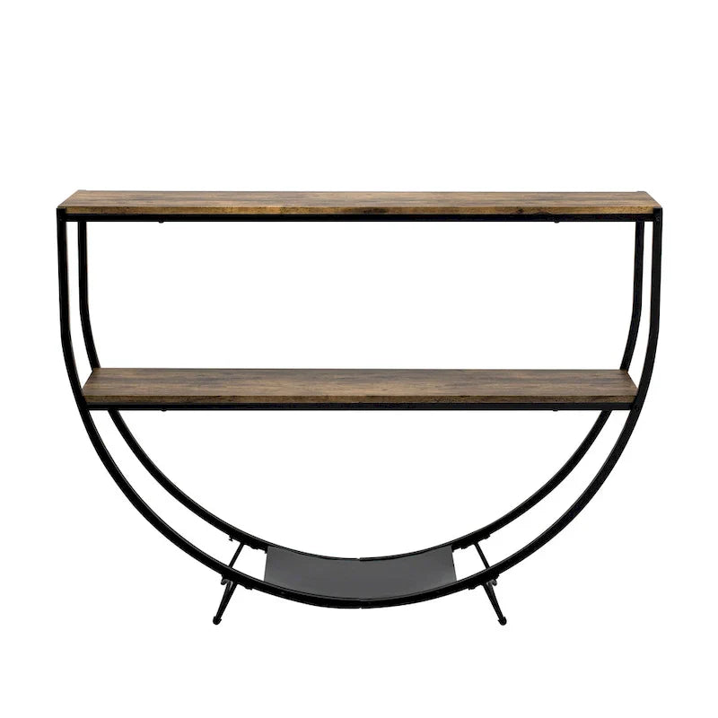 Merax Rustic Industrial Demilune Console Table - image 3