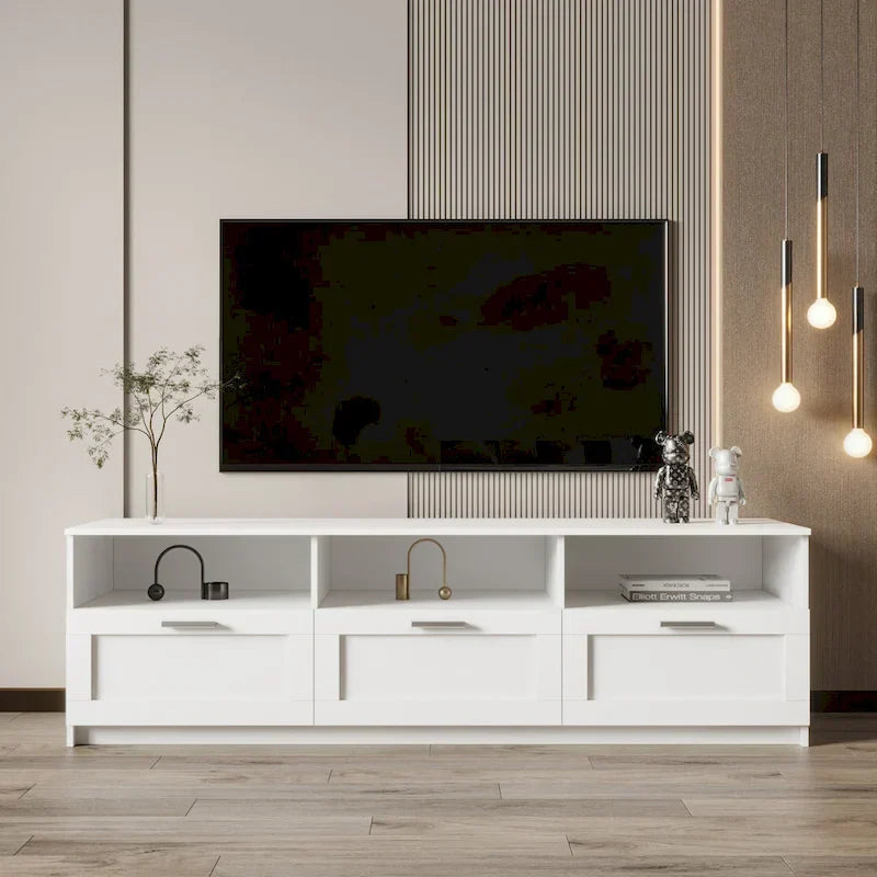 Contemporary 70.87" TV Cabinet with 3 Storage Drawers - Stylish Entertainment Center for Living Room - image 3