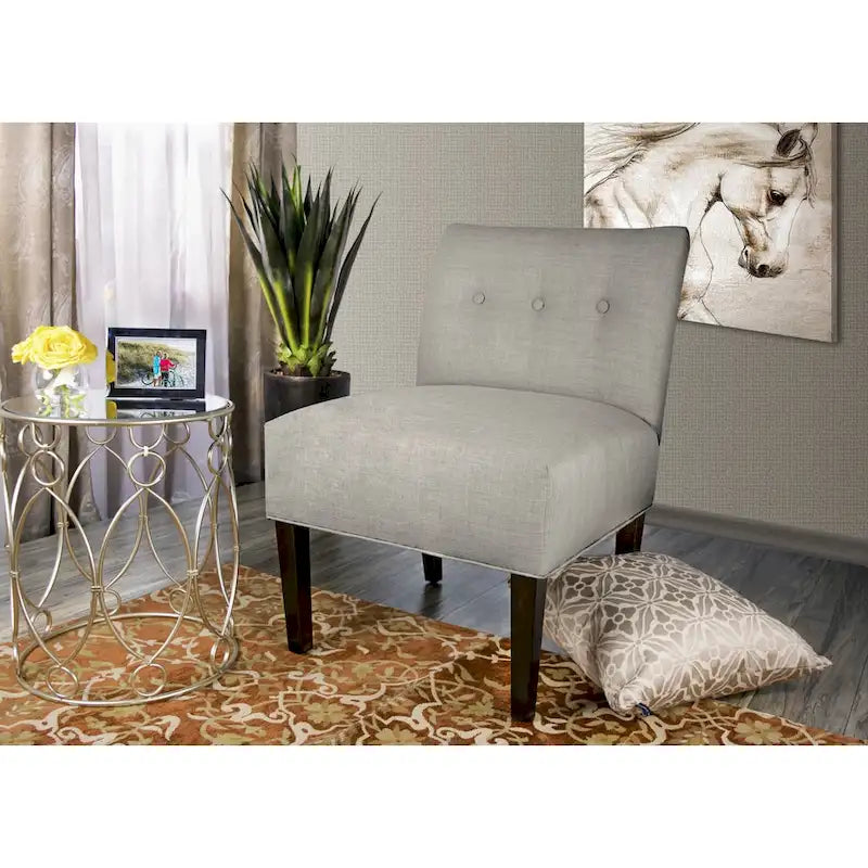 MJL Furniture Obsession Brownstone Button-Tufted Accent Chair (AS IS) - image 7