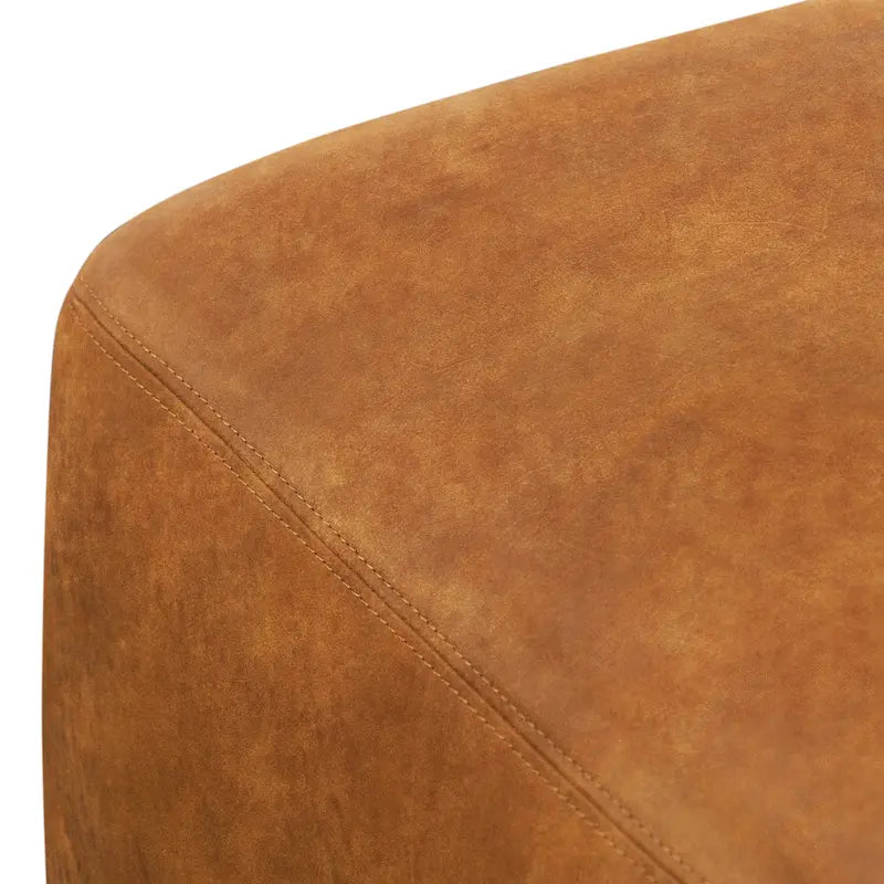 Poly & Bark Denver Leather Ottoman - Authentic Full Grain Italian Leather - image 13