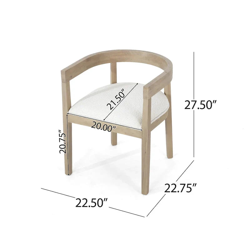 Christopher Knight Home 7-Piece Dining Set with Hudson Fabric and Wood - image 6