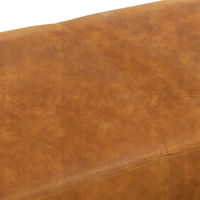 Poly & Bark Denver Leather Ottoman - Authentic Full Grain Italian Leather - image 15