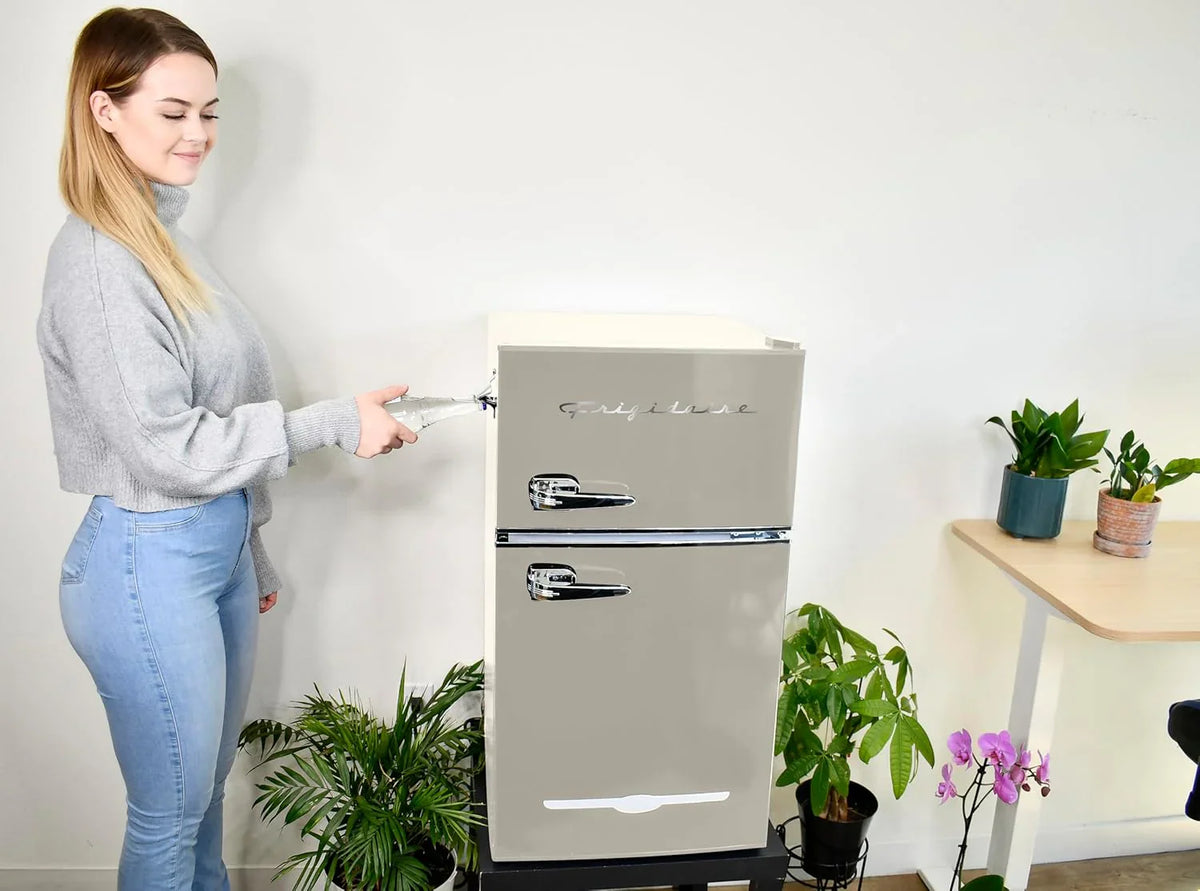 Frigidaire Retro Mini Fridge with Freezer Side Bottle Opener-Small 2 Door Refrigerator Office Bar - image 9