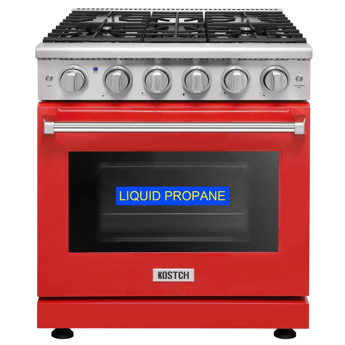 KOSTCH 30-in 5 burners 4.55-cu ft Convection Oven Freestanding Liquid Propane Gas Range ( Stainless steel ) - image 5