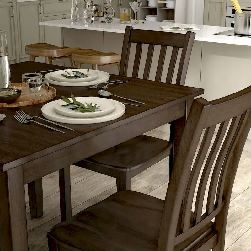 Denhour DH Basic Traditional Solid Wood 5-Piece Dining Set - image 24