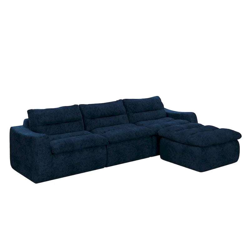 116.26 Modular Foam L-Shaped Sofa - Versatile Free Combination, No Assembly Required & Ergonomic Support (Available in 4 or 6-Seater) - image 24