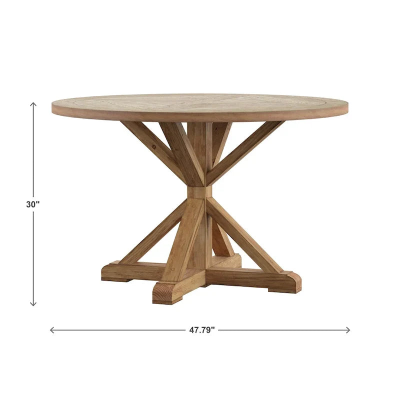 iNSPIRE Q Artisan Benchwright X-Base 48-Inch Round Dining Set - image 16