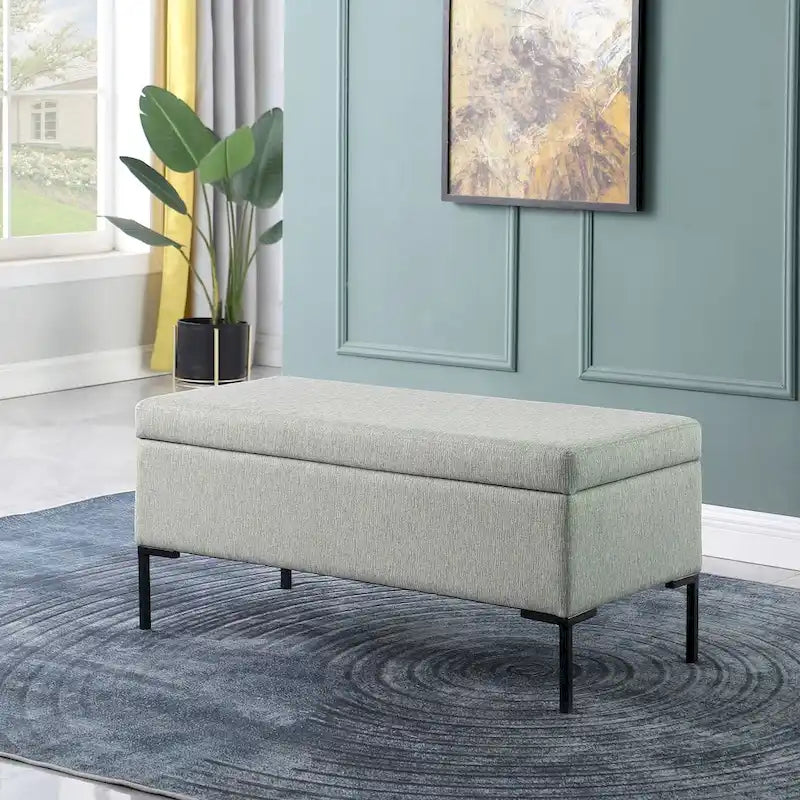 HomePop Metal-Leg Storage Bench - image 12