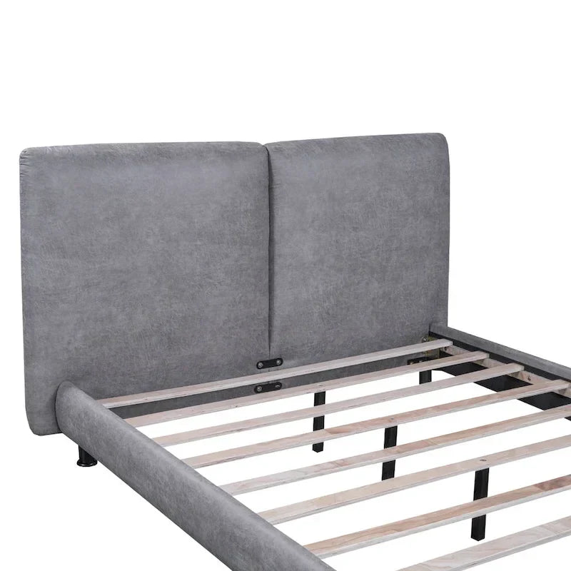 Queen Platform Bed with Dual Oversized Headrests - image 10