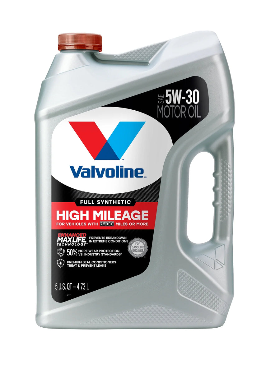 (3 pack) Valvoline Full Synthetic High Mileage with MaxLife Technologyl 5W-30 Motor Oil 5 QT - image 1