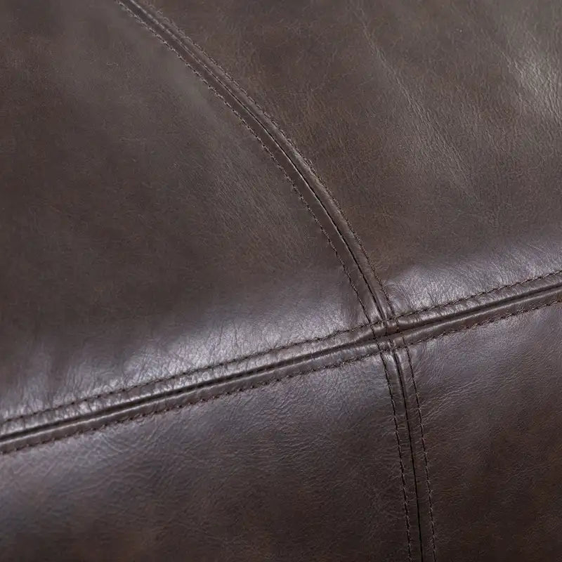 Poly & Bark Denver Leather Ottoman - Authentic Full Grain Italian Leather - image 37